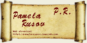 Pamela Rusov vizit kartica